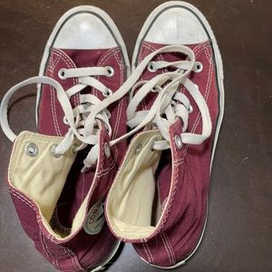 Converse Burgundy shoes